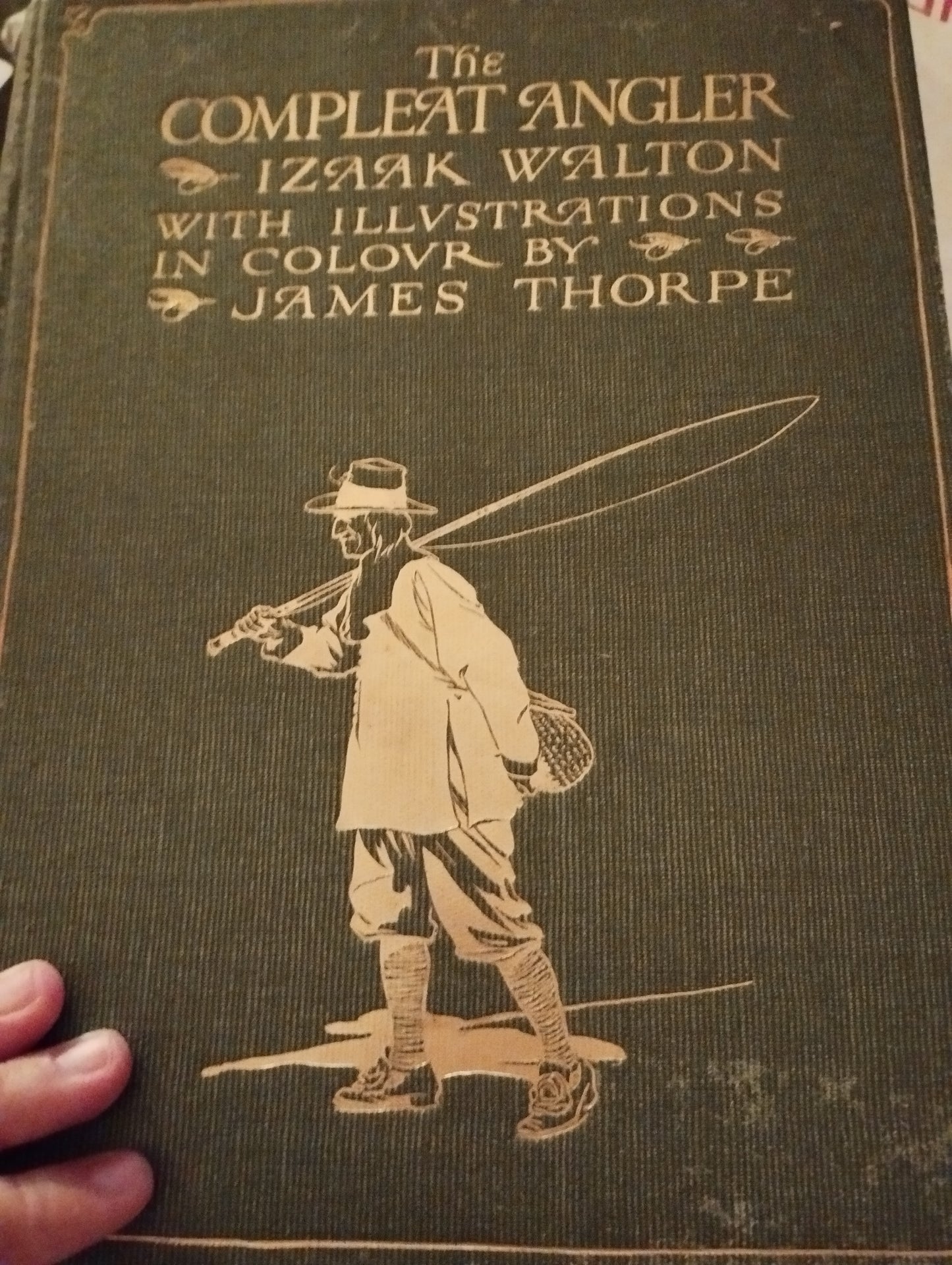 THE COMPLEAT ANGLER, IZAAK WALTON, ILLUSTRATION BY JAMES THORPE, HODDER & STOUGHTON, LONDON, NY,